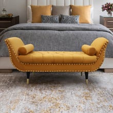 Nizar Velvet Ottoman Bench
